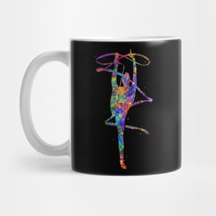 Rhythmic gymnastics tape watercolor art Mug